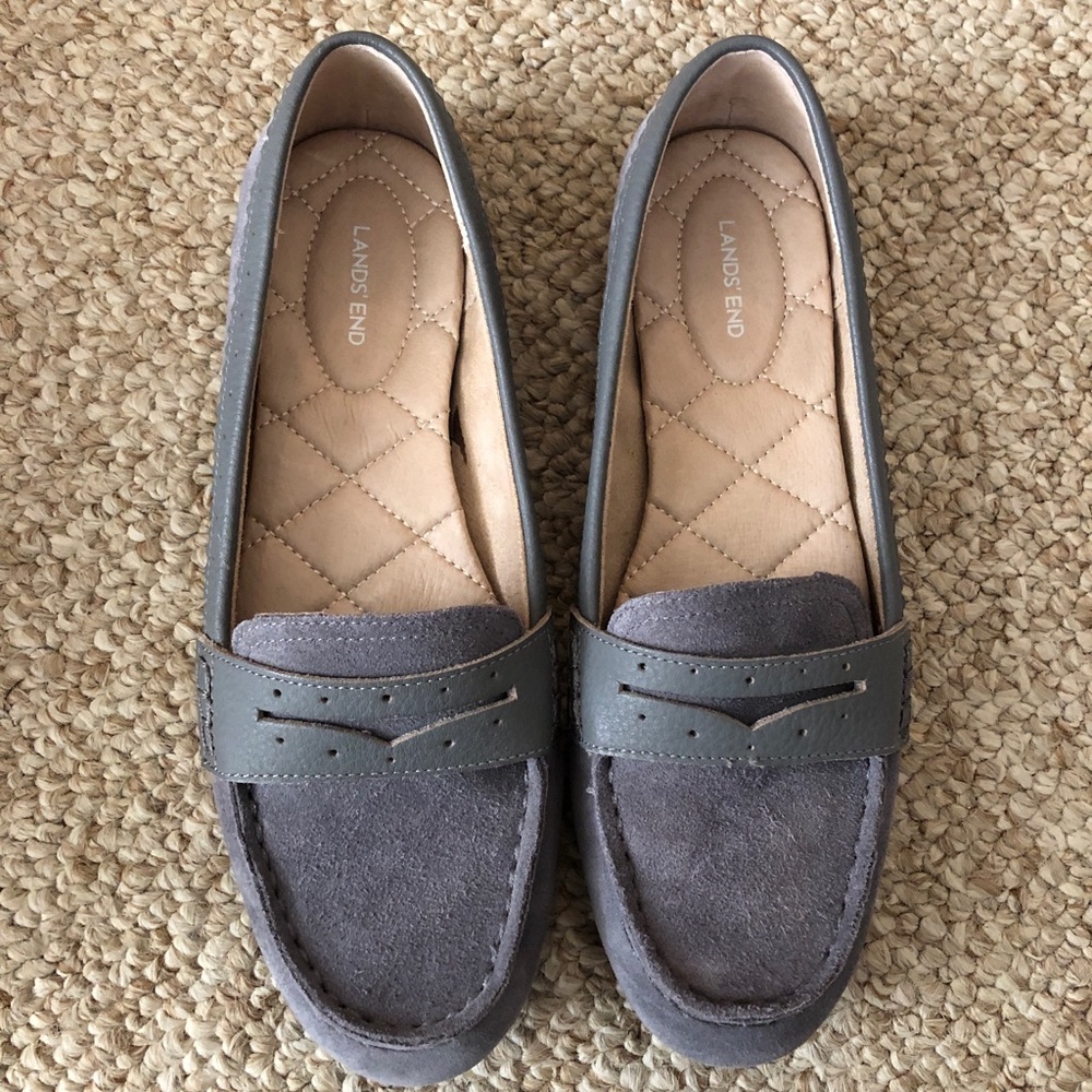 Gray Suede Loafer, Lands End
